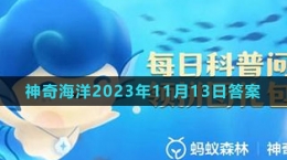 《支付宝》神奇海洋2023年11月13日答案
