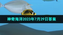 《支付宝》神奇海洋2023年7月29日答案