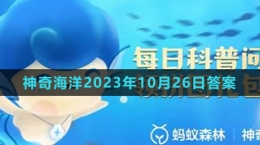 《支付宝》神奇海洋2023年10月26日答案