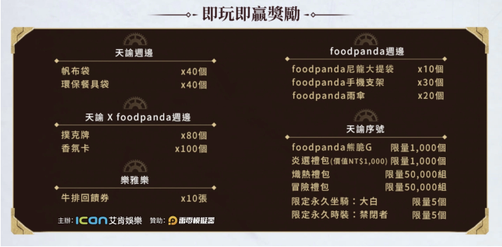 《天谕》新职业「炎天」联手foodpanda化身美食特务送好康！