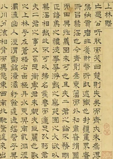 手抄上林赋梗出处含义介绍