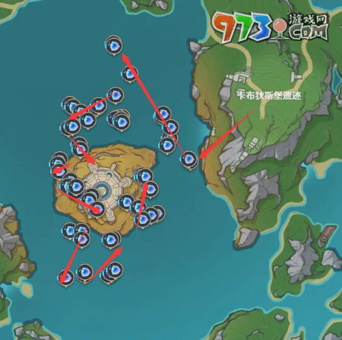 《原神》初露之源采集路线图