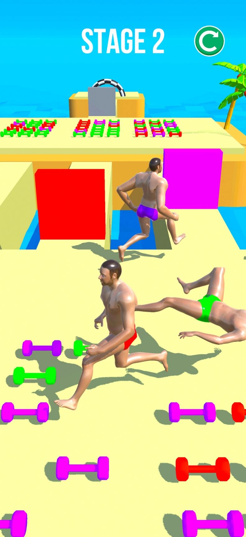 肌肉男的推物竞赛3D截图(2)