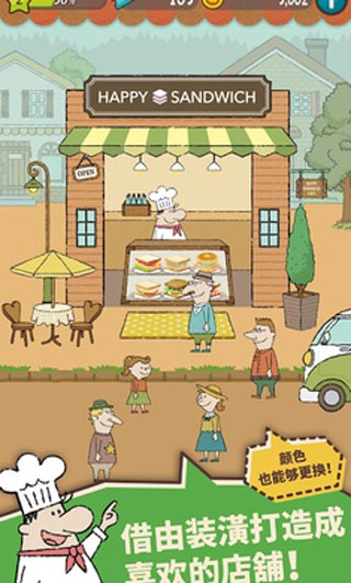 快乐三明治咖啡店截图(1)