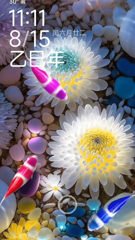 荷花锦鲤壁纸截图(3)