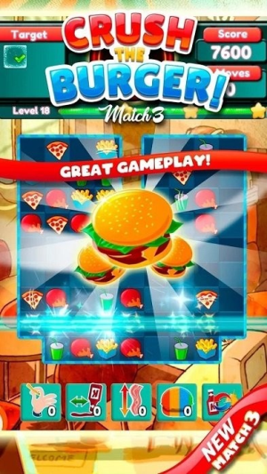 粉碎汉堡豪华三消截图(3)