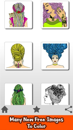 女孩发型着色书截图(3)