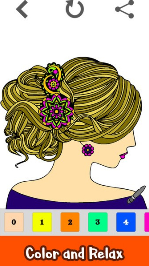女孩发型着色书截图(1)