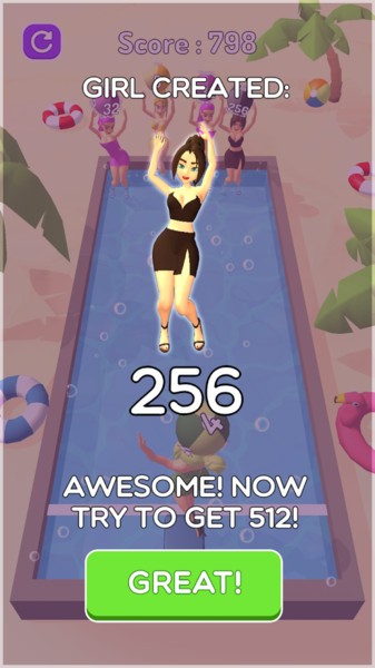 美少女合并2048截图(1)