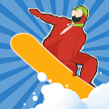 下雪滑雪板大师