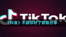 《抖音》不跟你好了歌曲分享