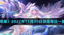 《王者荣耀》2022年11月30日微信每日一题答案