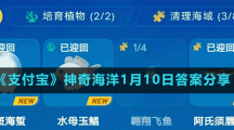 《支付宝》神奇海洋1月10日答案分享