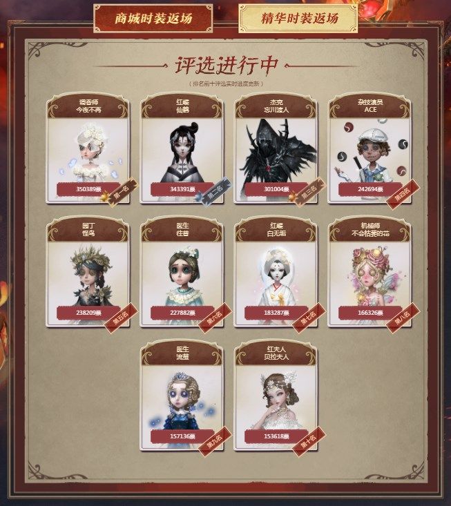 《第五人格》四周年返场皮肤投票入口分享