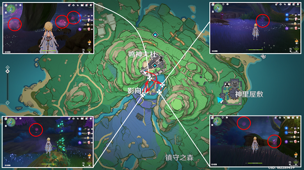 《原神》绯樱绣球采集路线图