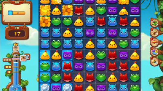 开心消消乐第1055关怎么拿三星 第1055关过关视频攻略