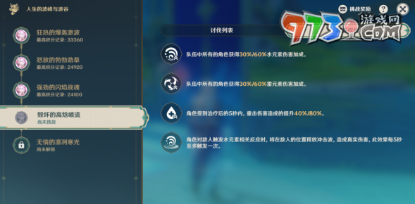 《原神》人生的波峰与波谷第四关攻略