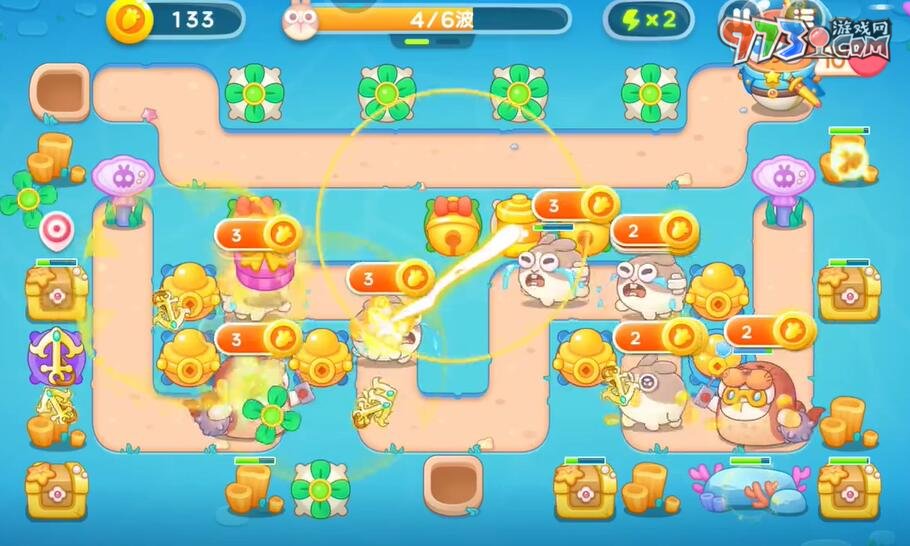 《保卫萝卜4》海的闺女第113关通关攻略