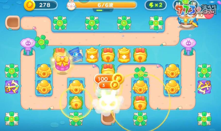 《保卫萝卜4》海的闺女第113关通关攻略