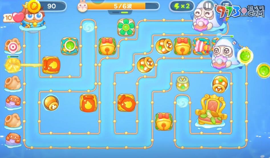 《保卫萝卜4》海的闺女第113关通关攻略